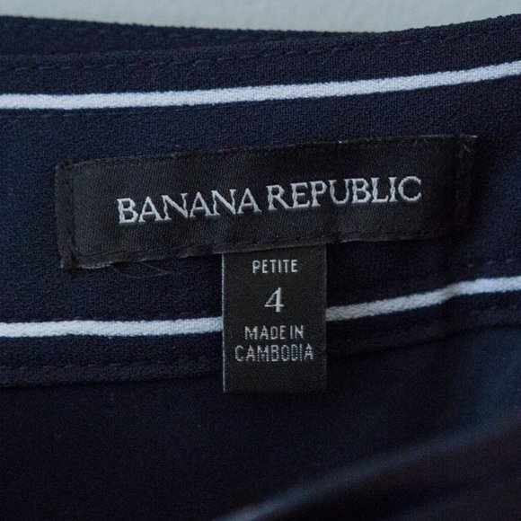 Navy and White Striped Tea-length Skirt from Banana Republic, size p4 - Picture 5 of 5